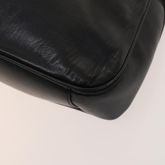 GUCCI Bamboo Hand Bag Leather Black Gold 001 001 - Picture 12 of 16